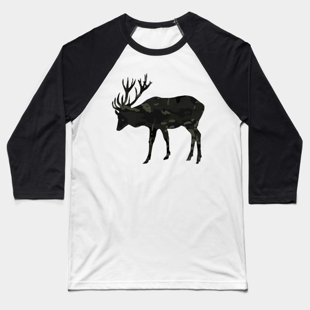 Multicam Black Stag Baseball T-Shirt by hiwez